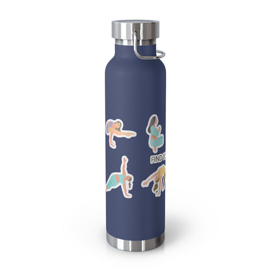 Yoga Poses 22oz Insulated Water Bottle — Find Your Balance