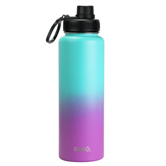 DRINCO 40oz Insulated Water Bottle — Ombre Fuschia Teal