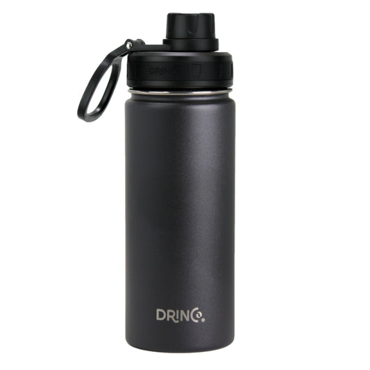 DRINCO 18oz Insulated Water Bottle — Black