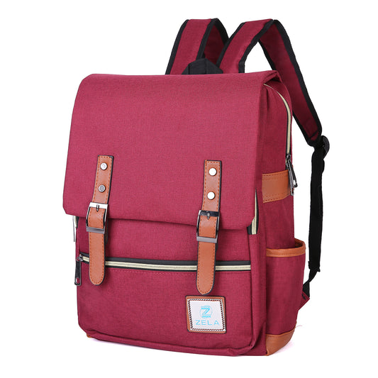 Slim 15" Laptop Backpack for College & Work — Wine Red