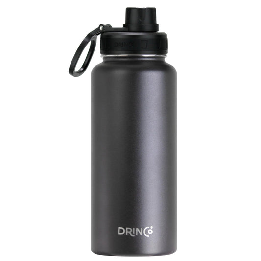 DRINCO 32oz Insulated Water Bottle — Black