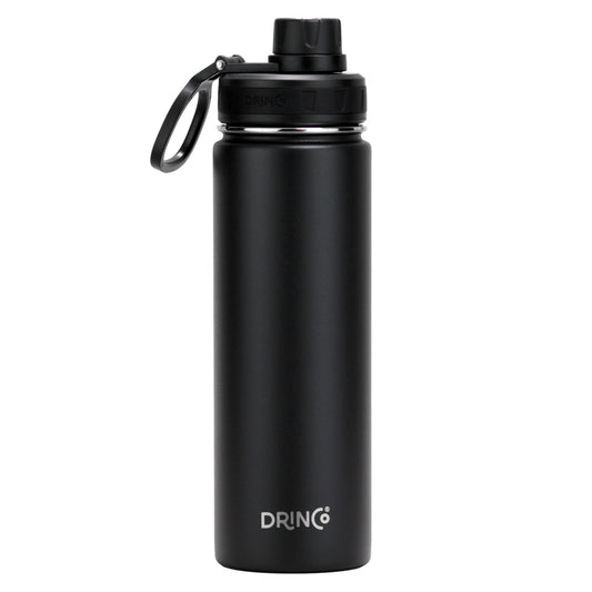 DRINCO 22oz Insulated Water Bottle — Black