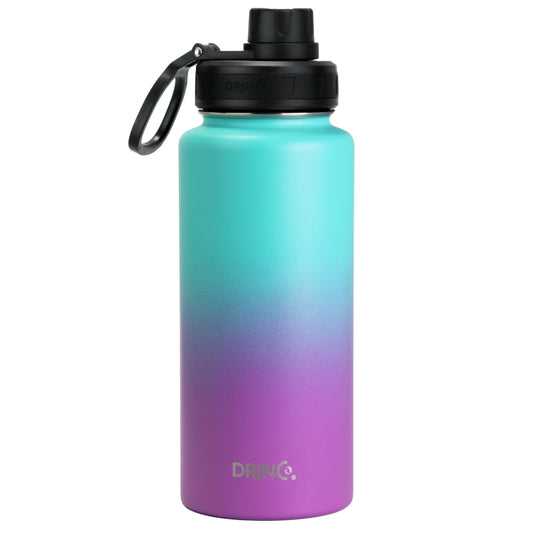DRINCO 32oz Insulated Water Bottle — Ombre Fuchsia Teal
